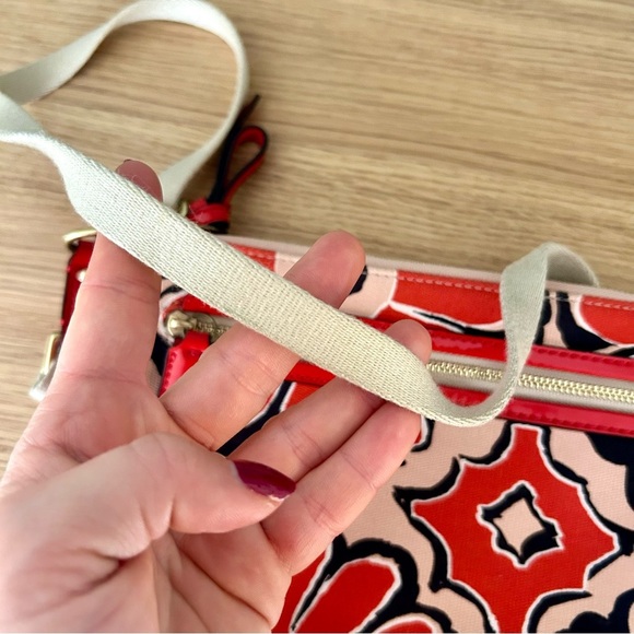 Coach Orange Floral Canvas Crossbody Bag - Picture 5 of 5